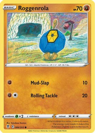 Roggenrola (86) Reverse Holofoil - Evolving Skies