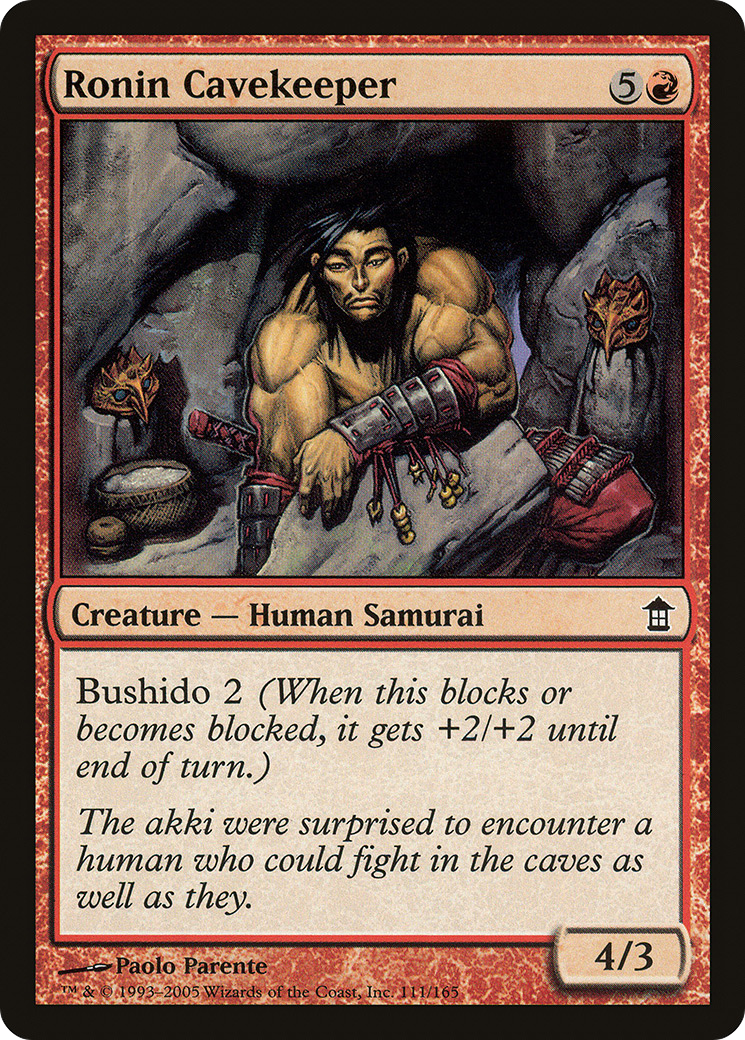 Ronin Cavekeeper (111) Foil - Saviors of Kamigawa