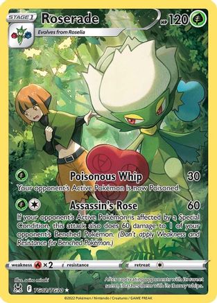 Roserade (TG02) Holofoil - Lost Origin