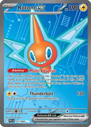 Rotom ex (Full Art) (111) Holofoil - Phantasmal Flames