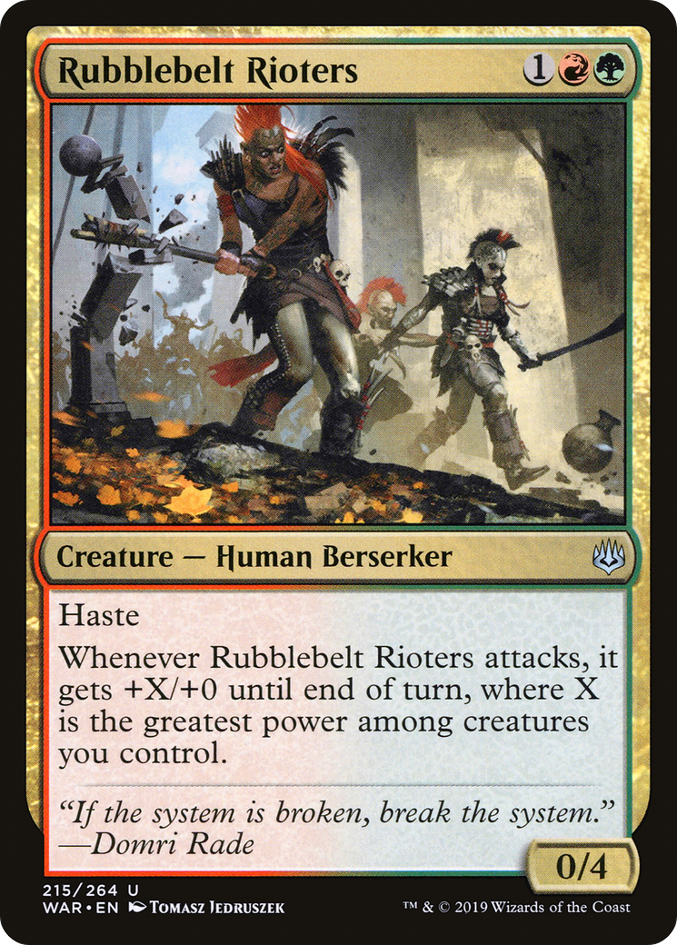 Rubblebelt Rioters (215) - War of the Spark Foil