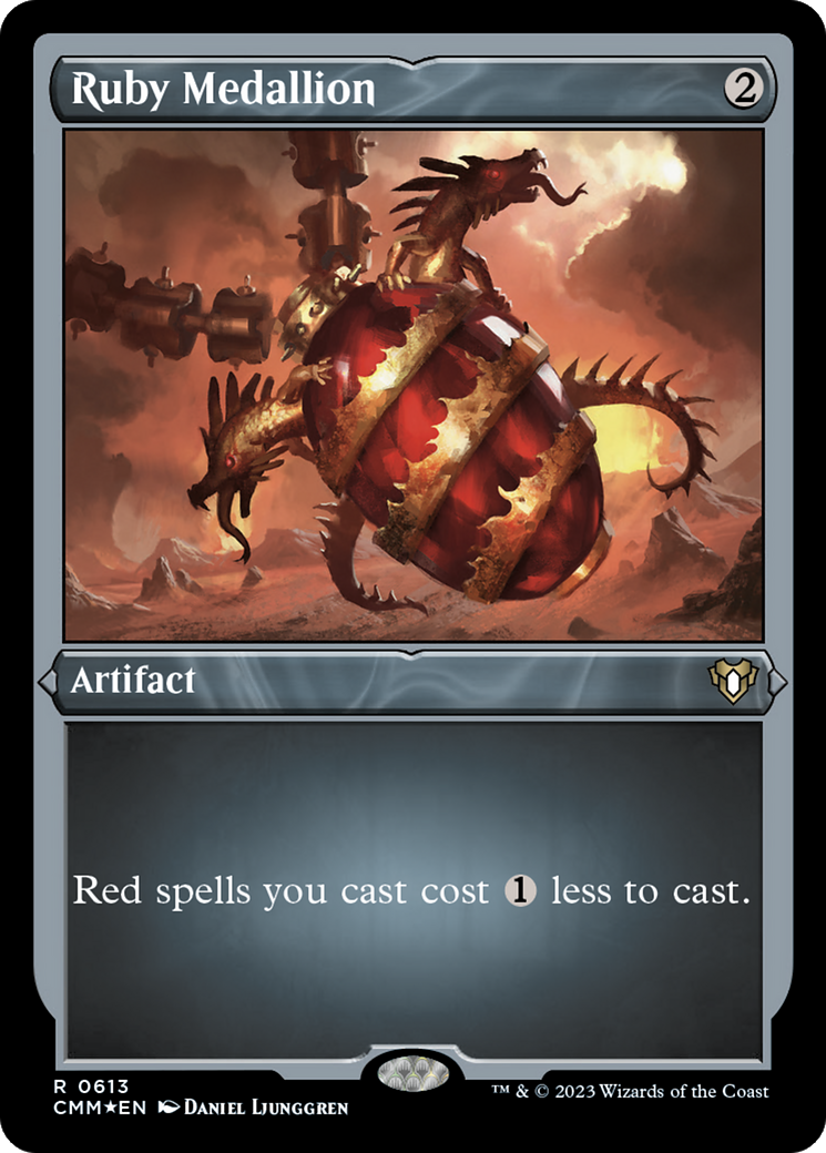 Ruby Medallion (613) Etched Foil - Commander Masters