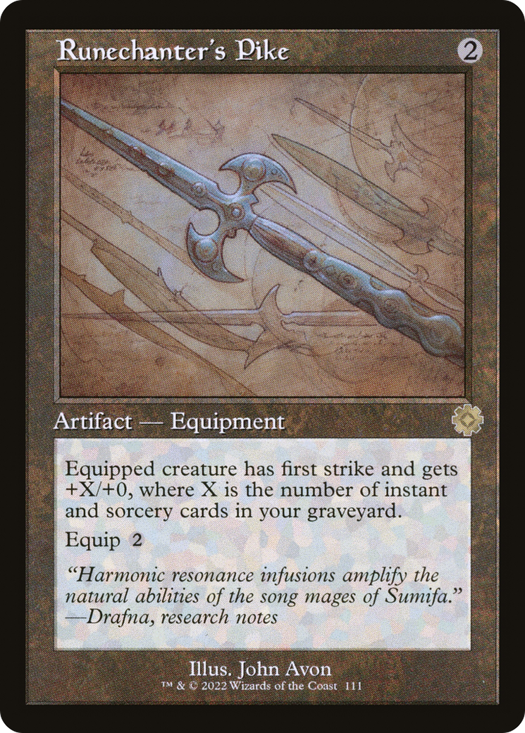 Runechanter's Pike (Schematic) (Retro) (111) - The Brothers' War Retro Artifacts Foil