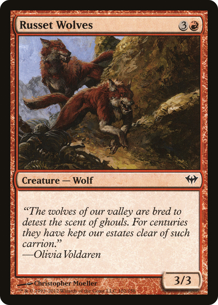 Russet Wolves (102) Foil - Dark Ascension