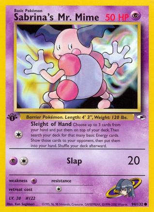 Sabrina's Mr. Mime (94) (1st Edition) - Gym Heroes