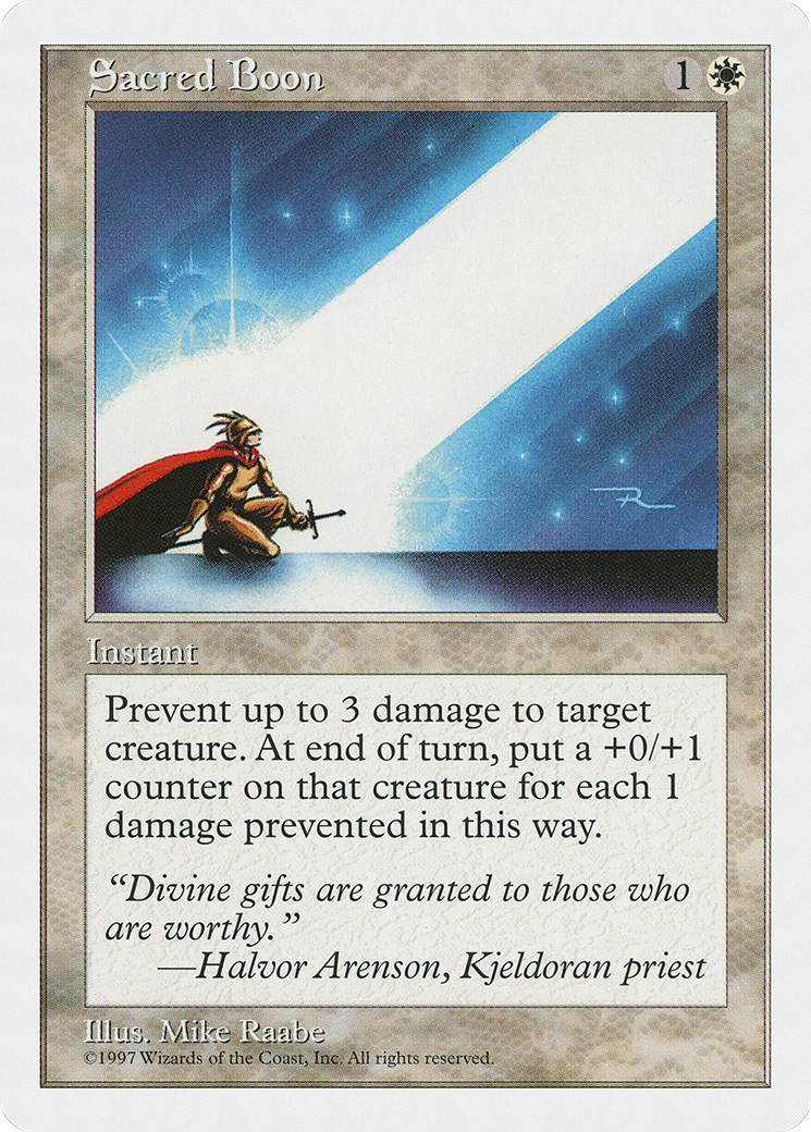 Sacred Boon - Fifth Edition