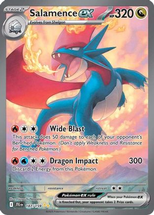 Salamence ex (Alternate Full Art) (187) Holofoil - Journey Together