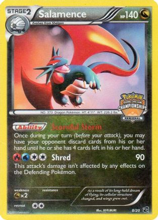 Salamence (Regional Championships) (8) Reverse Holofoil - Dragon Vault