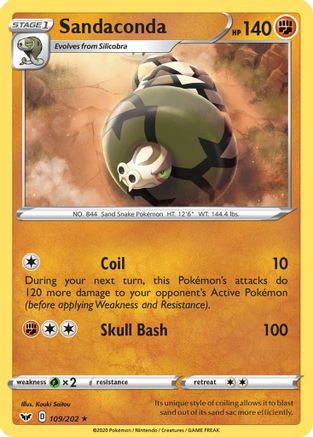 Sandaconda (109) Reverse Holofoil - Sword & Shield