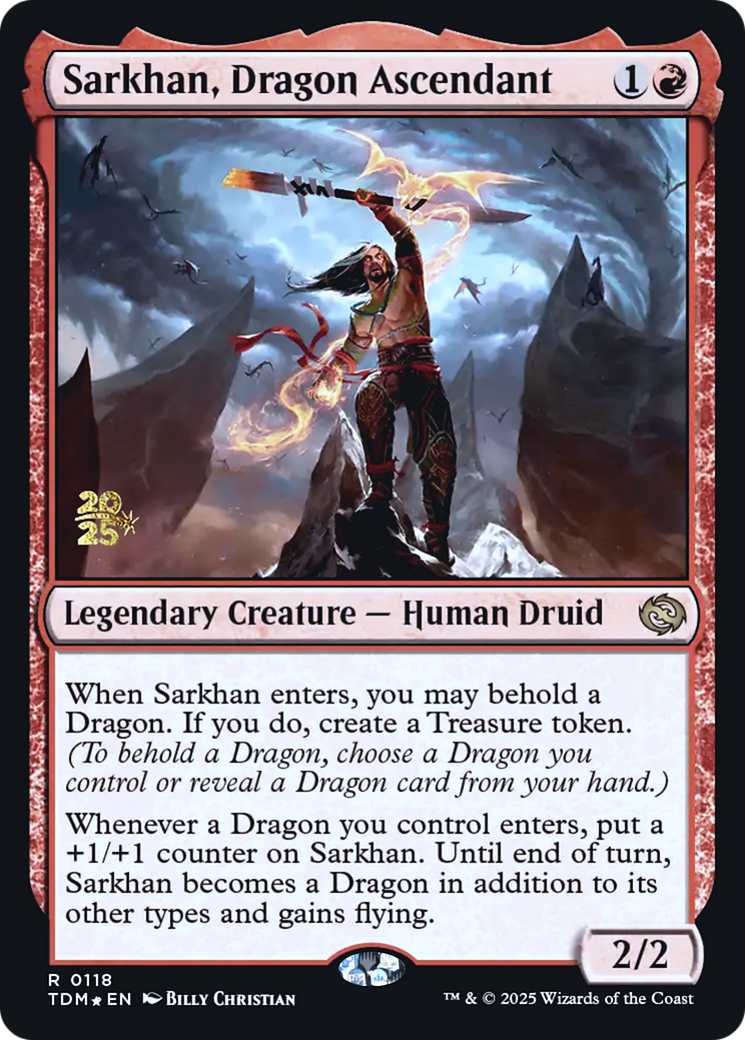 Sarkhan, Dragon Ascendant (Prerelease) (118) Foil - Tarkir: Dragonstorm