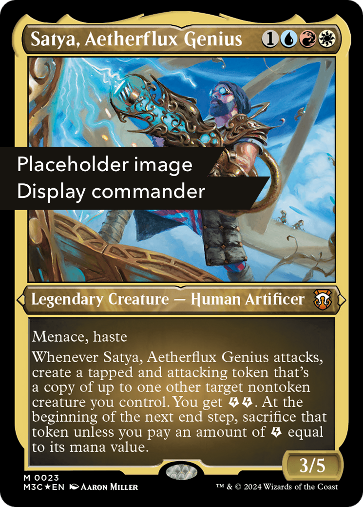 Satya, Aetherflux Genius (Display Commander) (150) Ripple Foil - Commander: Modern Horizons 3