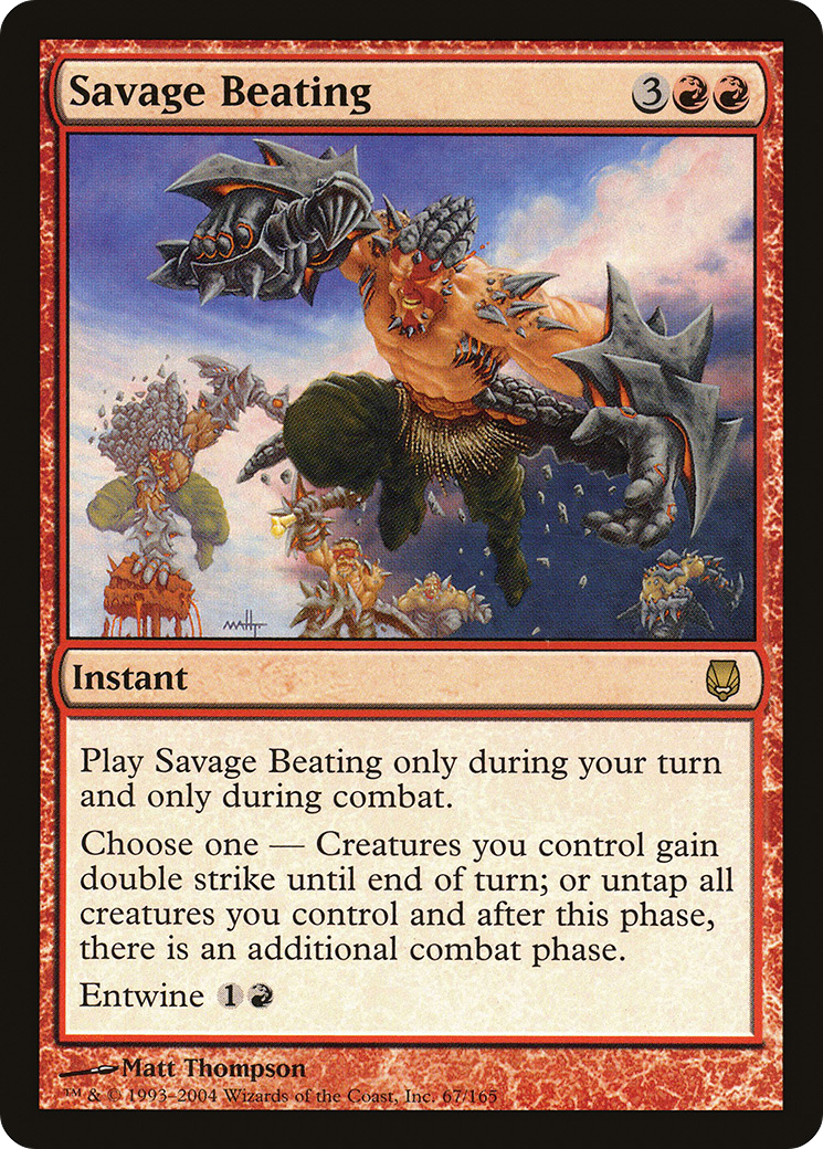 Savage Beating (067) Foil - Darksteel