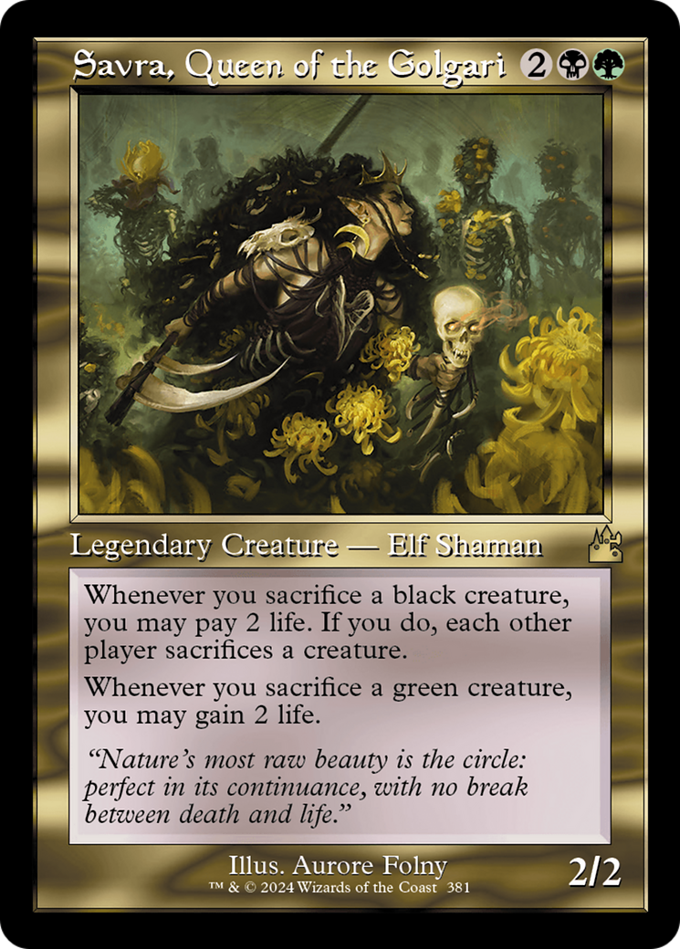 Savra, Queen of the Golgari (Retro) (381) - Ravnica Remastered