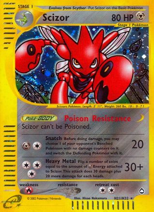 Scizor (H21) Holofoil - Aquapolis