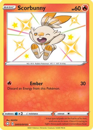 Scorbunny (SV015) (Shiny Vault) Holofoil - Shining Fates