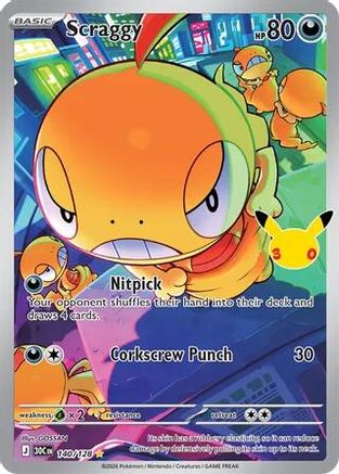 Scraggy (140) Holofoil - 30th Celebration