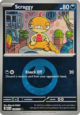 Scraggy (Energy Symbol Pattern) (134) Reverse Holofoil - Ascended Heroes