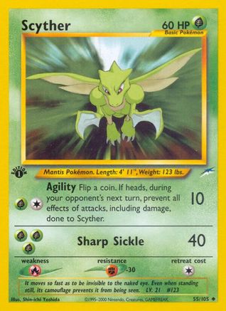 Scyther (55) (1st Edition) - Neo Destiny