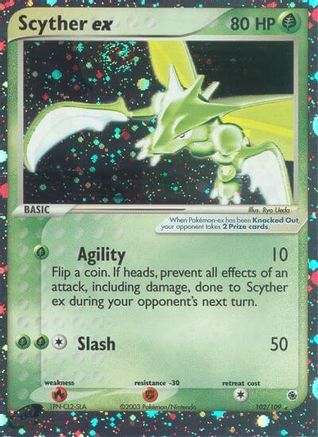 Scyther ex (102) Holofoil - Ruby and Sapphire