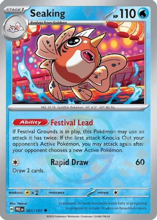 Seaking (Master Ball Pattern) (21) Reverse Holofoil - Prismatic Evolutions
