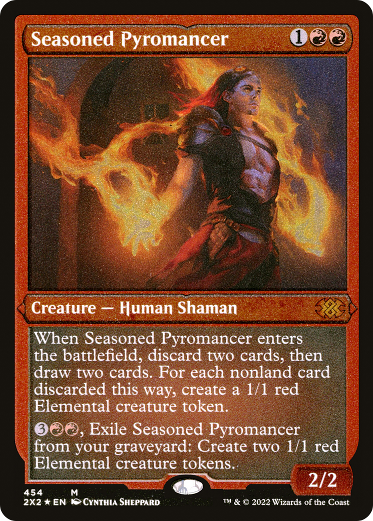 Seasoned Pyromancer (454) Etched Foil - Double Masters 2022