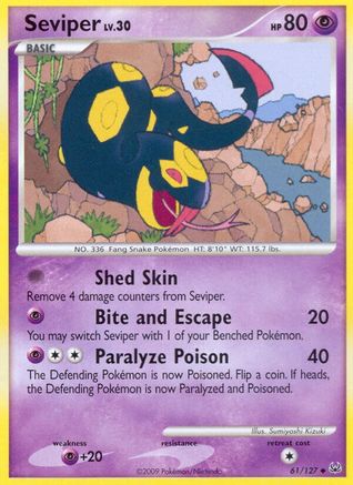 Seviper (61) Reverse Holofoil - Platinum