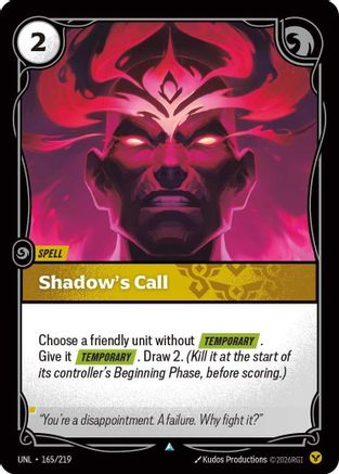 Shadow's Call (165) Foil - Unleashed