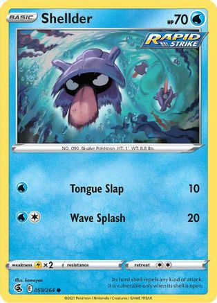 Shellder (50) Reverse Holofoil - Fusion Strike