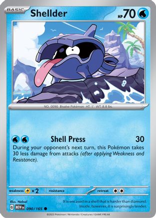 Shellder (90) Reverse Holofoil - 151