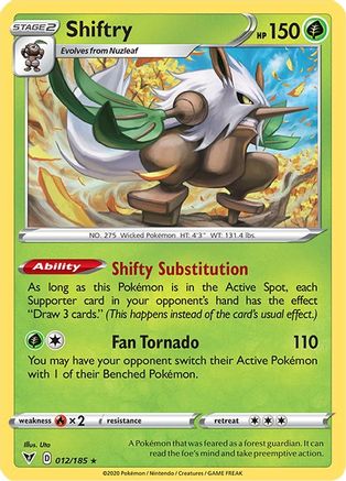 Shiftry (12) Reverse Holofoil - Vivid Voltage