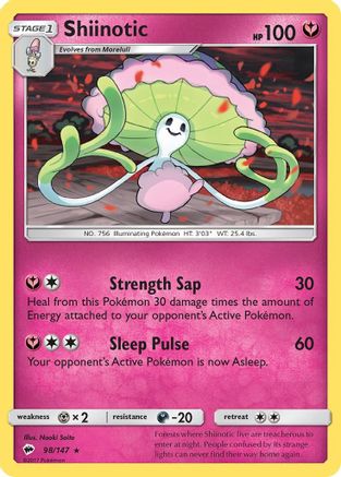 Shiinotic (98) Reverse Holofoil - Burning Shadows