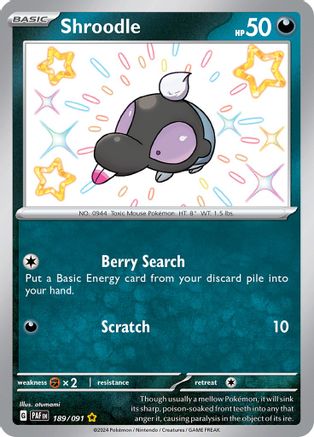 Shroodle (189) Holofoil - Paldean Fates