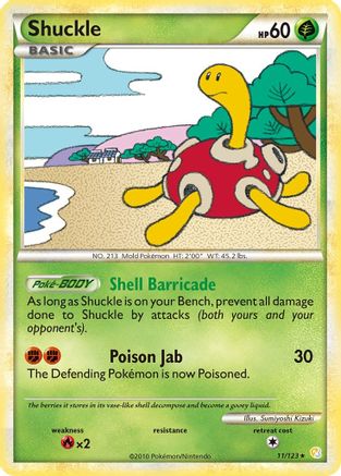 Shuckle (11) Reverse Holofoil - HeartGold & SoulSilver