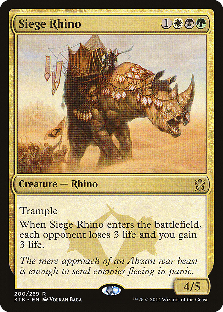 Siege Rhino (200) Foil - Khans of Tarkir