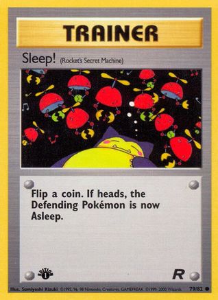 Sleep! (Rocket's Secret Machine) (79) (1st Edition) - Team Rocket
