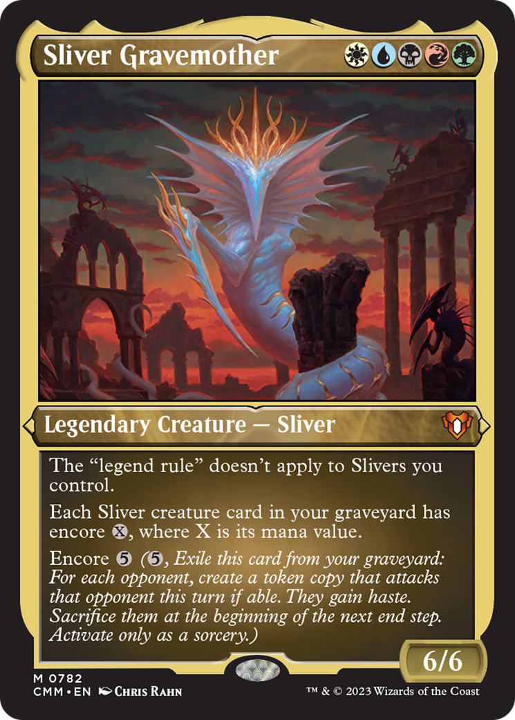 Sliver Gravemother (Display Commander) (782) Etched Foil - Commander Masters