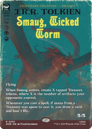 Smaug, Wicked Worm (Book Cover) (245) - The Hobbit