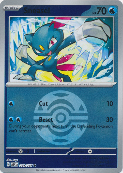 Sneasel (Dusk Ball) (44) Reverse Holofoil - Ascended Heroes