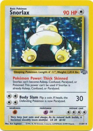 Snorlax (11) (Unlimited) Holofoil - Jungle