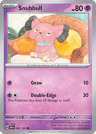 Snubbull (87) Reverse Holofoil - Obsidian Flames