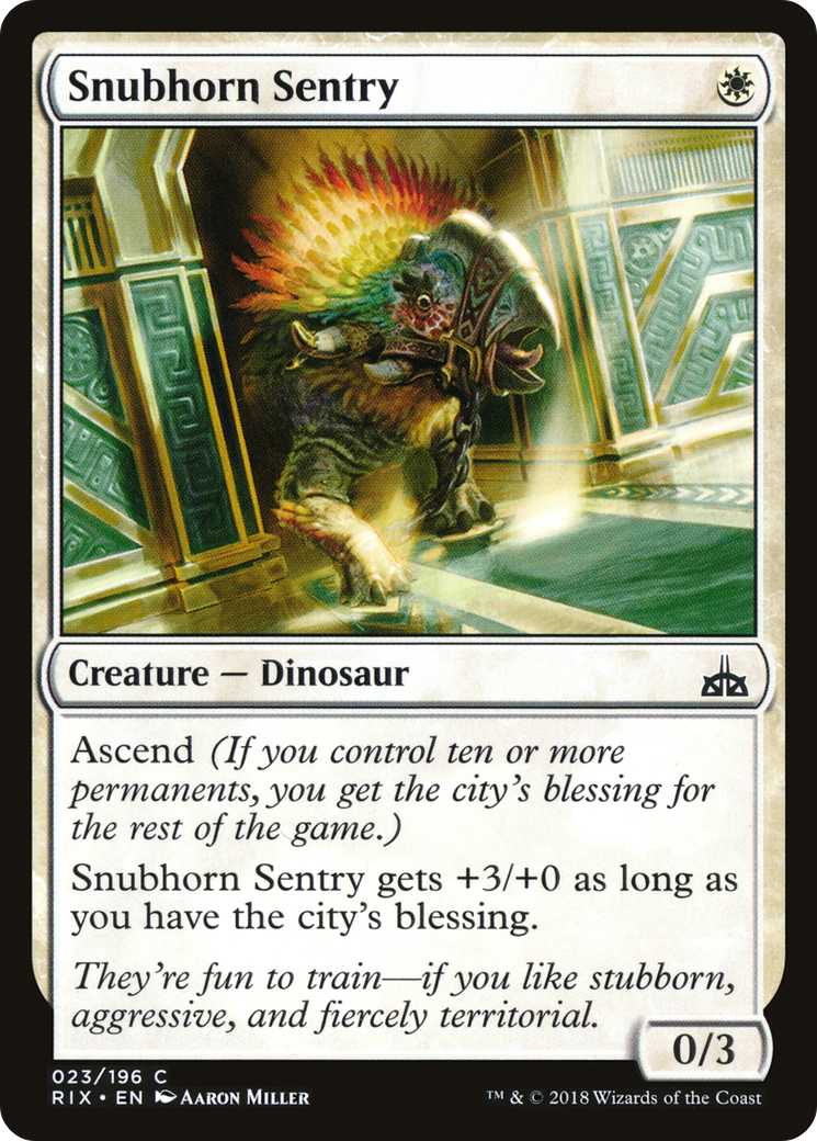 Snubhorn Sentry (023) - Rivals of Ixalan Foil