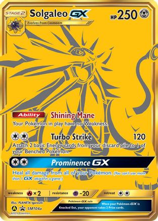 Solgaleo GX (Gold) (SM104a) Holofoil - Black Star Promos