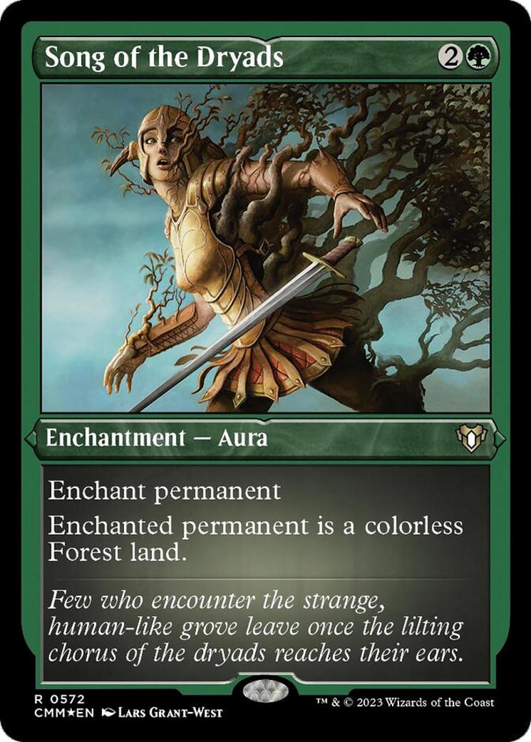 Song of the Dryads (572) Etched Foil - Commander Masters