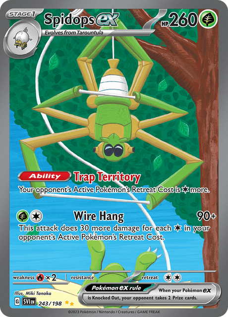 Spidops ex (Alternate Full Art) (243) Holofoil - Scarlet & Violet
