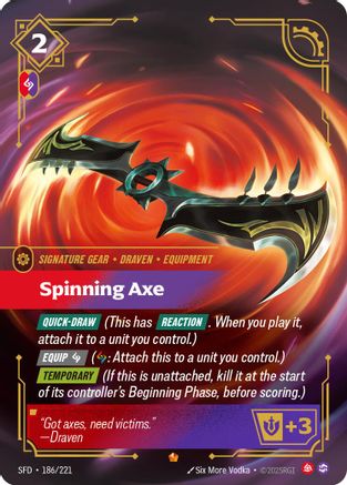 Spinning Axe (186) Foil - Spiritforged