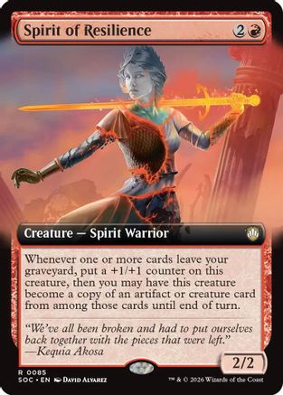 Spirit of Resilience (Extended Art) (085) - Commander: Secrets of Strixhaven