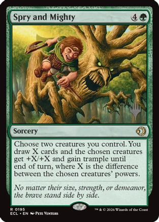 Spry and Mighty (Promo Pack) (195) Foil - Lorwyn Eclipsed