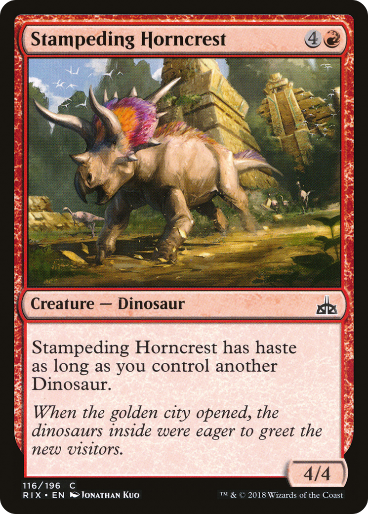 Stampeding Horncrest (116) - Rivals of Ixalan Foil