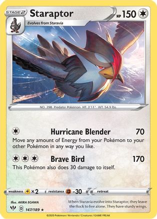 Staraptor (147) Reverse Holofoil - Darkness Ablaze