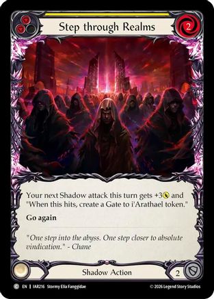 Step through Realms (Yellow) (IAR216) Rainbow Foil - Usurp the Shadow Throne